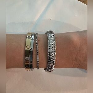 Sterling Silver 925 Diamond Cut Solid Bracelet Bangle 40g